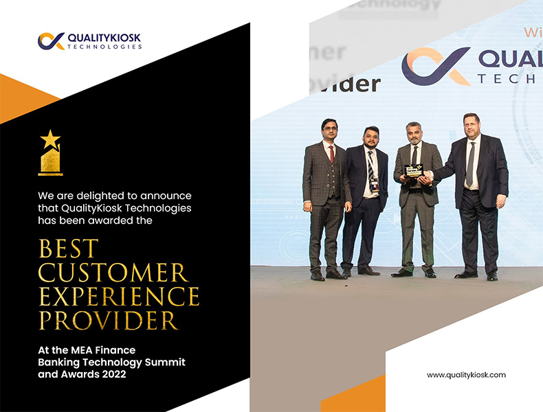 QualityKiosk Recognized as the Best Customer Experience Provider at the MEA Finance Banking Technology Summit and Awards 2022